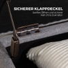 Afbeelding van HOMCOM Opberghocker van linnenstof, metaal - 117x50x44 cm - Grijs