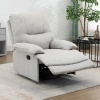 Afbeelding van HOMCOM Relaxstoel van Polyester en MDF, Lichtgrijs, 89L x 98B x 101H cm