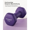 Afbeelding van Dumbbell set van 2 - 2 x 1 kg - totaal 2 kg - paarse vinylcoating