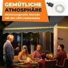 Afbeelding van KESSER® Klemluifel met handslinger en led-lichtsnoer, balkonluifel zonder boren, luifel uv-bestendig