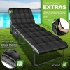 Afbeelding van Tillvex® Campingbed, opvouwbaar met nekkussen, tot 280 kg, voor binnen en buiten.