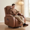 Afbeelding van HOMCOM Massage Relaxfauteuil - Kunstleer - 94L x 85B x 104H cm - Lichtbruin