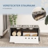 Afbeelding van PawHut Verstelbare Hondenvoerbak met Opbergruimte en 2 RVS Schalen voor Grote Honden en Katten