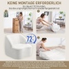 Afbeelding van HOMCOM Fauteuil, loungestoel met gebogen design, crèmewit, geen montage nodig