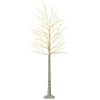 Afbeelding van HOMCOM LED Kersenboom met 180 LED's, 3 helderheidsniveaus, 180 cm, wit kerstdecoratie.