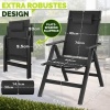 Afbeelding van tillvex® Tuinstoel Hoge Rug met Armleuningen & Neksteun | Inklapbare, Weerbestendige Campingstoel