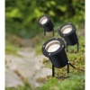 Afbeelding van Ronde LED-tuinspots IP65 92mm 3000K 3x3,5W 230V Zwart Aluminium