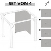 Afbeelding van Outsunny - Zijwanden voor 3x3m Paviljoenen - Polyester - Grijs