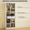 Afbeelding van HOMCOM Staande Boekenkast met 9 Planken en 1 Lade - Wit 60 x 26 x 158 cm