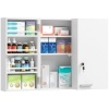 Afbeelding van HOMCOM Wandmedicijnkast met 4 planken en dubbele deur, afsluitbaar, wit, 53 x 20 x 53 cm