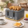 Afbeelding van HOMCOM Toaster - Kunststof - 29,2L x 27,5B x 18,9H cm - Grijs