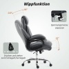 Afbeelding van HOMCOM Heavy-Duty Bureaustoel - PU Leer - Donkergrijs - 71D x 68B x 115-123H cm