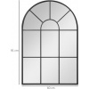 Afbeelding van HOMCOM wandspiegel met metalen frame - robuust - zwart