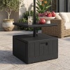 Afbeelding van Outsunny 3-in-1 Parasolstandaard 80 kg, vulbaar met planten, met wielen, zwart voor balkon