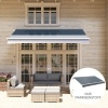 Afbeelding van Outsunny zonnescherm met Volant, waterafstotend, vervangstof 3 x 2,5 m, grijs