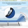 Afbeelding van Outsunny Blau Metalen Ligstoel van Polyester