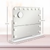 Afbeelding van HOMCOM Hollywood Spiegel met Verlichting - Glas, Metaal - 62,5L x 14B x 52H cm - Wit