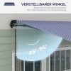 Afbeelding van Outsunny Zonnescherm met handbediening en bevestigingsmateriaal voor diverse oppervlakken