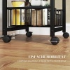 Afbeelding van HOMCOM Keukenwagen van staal en MDF, 49,5L x 31B x 91H cm, Lichtgrijs