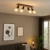 Afbeelding van Globo - Moderne Plafondlamp Zwart - H:11cm - E27 - Voor Binnen - Metaal