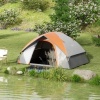 Afbeelding van Outsunny Campingtent van Polyester, Kunststof - 210L x 150B x 110H cm - Roestrood