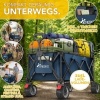 Afbeelding van TRESKO® Opvouwbare Bolderwagen 215L met Rem | 150kg Handwagen met Massieve Banden
