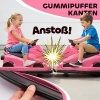 Afbeelding van AIYAPLAY Autoscooter voor kinderen, 6V, 2 motoren, 360° draaibaar, roze met muziek en claxon