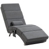 Afbeelding van HOMCOM Relaxstoel met massagefunctie - Elektrische loungestoel met afstandsbediening - Donkergrijs