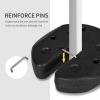 Afbeelding van Outsunny Gewichtsdoos voor Paviljoen - HDPE, Cement - Ø22 x 5,5H cm - Zwart