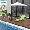 Afbeelding van Outsunny Green Tuinligstoel met Verstelbare Rugleuning, 182x56x24,5 cm