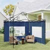 Afbeelding van Outsunny Zijwanden voor Paviljoen - PE - 293 x 193 cm - Blauw
