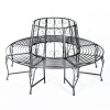 Afbeelding van Outsunny ronde 360° boombank van metaal ∅160 cm