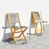 Afbeelding van Outsunny Rieten Relaxstoelen Set - Acaciahout, PE-rattan - Grijs