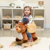 Afbeelding van Aiyaplay Kinderschommelpaard - Polyester, Staal - 65L x 35B x 59H cm - Bruin