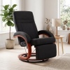 Afbeelding van HOMCOM Relaxfauteuil - Polyester, Eucalyptus - 68L x 86B x 100H cm - Zwart