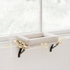Afbeelding van PawHut Kattenhuis van Grenenhout, Polyester 50x36x24 cm, Roomwit