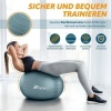 Afbeelding van TRESKO® anti-burst gymnastiekbal 65 cm met luchtpomp (cool-grey-blue)
