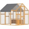 Afbeelding van Pawhut Kippenhok van dennenhout - 168L x 183B x 182H cm - Geel