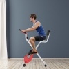 Afbeelding van HOMCOM Fitnessfiets van staal en kunststof - 43B x 97D x 109H cm - Rood en Wit