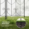 Afbeelding van Outsunny 2-delige Metalen Trellis met Vogeldesign voor Klimplanten 50x150 cm Zwart