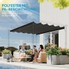 Afbeelding van Outsunny Vervangend waterdicht dak voor pergola 3 x 3 m, donkergrijs, met regenafvoergaten