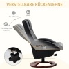 Afbeelding van HOMCOM massagestoel met voetenbank, relaxligstoel en 360° draaifunctie