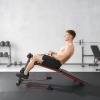 Afbeelding van HOMCOM Sit-Up Bank Stalen buis, EVA, PVC 137x51x50-66 cm Zwart/Rood