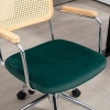 Afbeelding van HOMCOM Bureaustoel van Polyester en Staal, Groen, 60L x 57B x 86-94H cm
