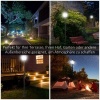 Afbeelding van Outsunny Solar LED Tuinlantaarn, 30/60 lumen, roestvrij staal, zwart, Ø 26,5 x 177 cm