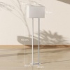 Afbeelding van HOMCOM LED Stijlvolle Stehlamp met Linnen Lampenkap voor Woonkamer en Slaapkamer Wit