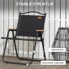 Afbeelding van Outsunny Campingstoel van Oxfordstof, Zwart Staal