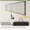 Afbeelding van SPORTNOW Pickleball-net 6,7 m Draagbaar met Tas Metaal Geel