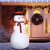 Afbeelding van HOMCOM Opblaasbare sneeuwman 100B x 80D x 182H cm Wit/Zwart