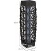 Afbeelding van Outsunny Rieten Lamp Staal, PE-rattan 20L x 20B x 68H cm Grijs